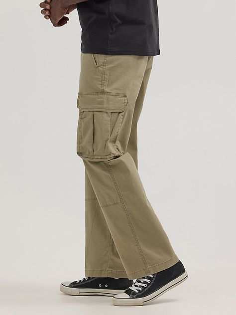 You can take everything with you whenever you wear our Men’s Ripstop Cargo Pant. Made to handle everything the day throws your way, these relaxed fit pants are as tough as they come. They’re crafted from a woven cotton fabric with just a hint of stretch. They feature a straight leg, roomy side pockets with extra compartments for essentials, back pockets, side pockets, a keychain belt loop, as well as a classic zip-fly and button closure. They won’t disappoint. Wrangler Cargo Pants Outfit, Khaki Cargo Pants Outfit, Cargo Pants Outfit Men, Wrangler Cargo Pants, Cargo Pants For Men, Relaxed Fit Pants, Wrangler Pants, Pants Outfit Men, Khaki Cargo Pants