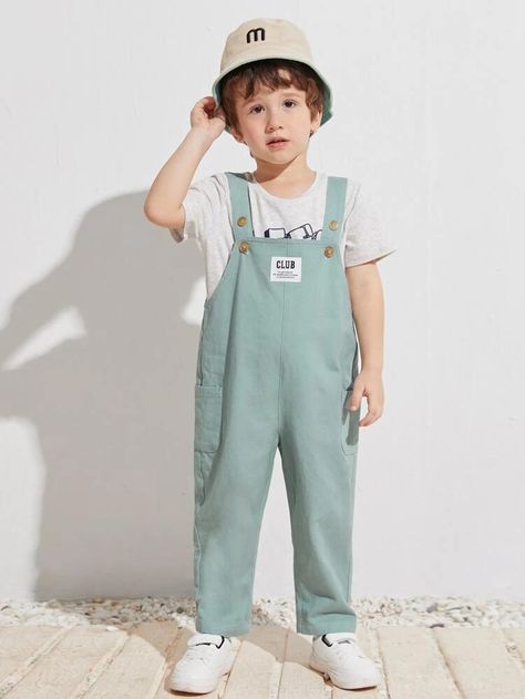 Toddler Overalls Outfit Boys, Overalls Outfit Boys, Boy Overall Outfits, Overalls Boy, Spring Toddler, Kids Dress Boys, Toddler Overalls, Toddler Wearing