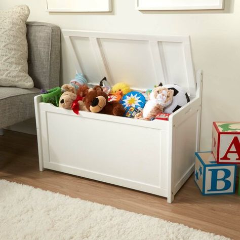 Melissa & Doug Toy Storage Bench & Reviews | Wayfair Wooden Toy Chest, Toy Storage Bench, Toy Chests, Kids Toy Boxes, Toy Storage Organization, White Chests, Wooden Storage Boxes, Childrens Furniture, White Furniture