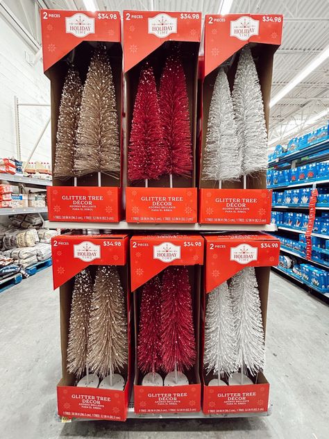 GIANT BOTTLE BRUSH TREES! #bottlebrush #hugebottlebrushtrees #christmas #christmasdecor #bottlebrushtree #walmartholiday #icantbelieveitswalmart #amazon #walmart #target #pinkchristmas #affordable #holidaydecor #seasonal #christmasdecorationsSale Follow my shop @theoabode on the @shop.LTK app to shop this post and get my exclusive app-only content! #liketkit #LTKHoliday #LTKSeasonal #LTKHolidaySale @shop.ltk https://liketk.it/4m2gx Bottle Brush Trees Target, Bottle Brush Tree Village, Giant Bottle Brush Tree, Large Bottle Brush Trees, Bottle Brush Tree Collection, Target Bottle Brush Trees, Bottle Brush Trees Display, Bottlebrush Trees, Christmas Stage