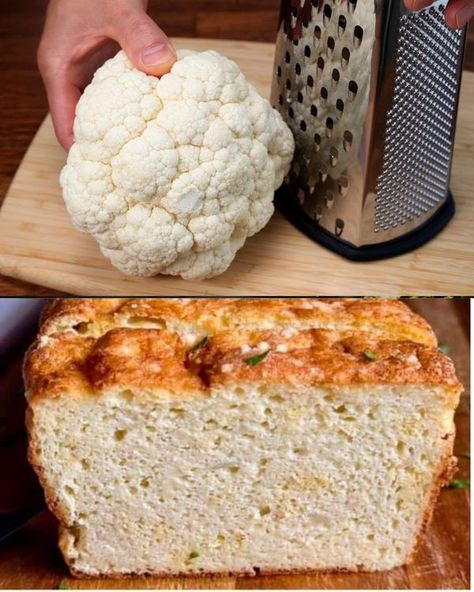 Cauliflower Cheese Bread, Cauliflower Flour, Cauliflower Bread, Rice Soup Recipes, Cauliflower Rice Recipes, Square Recipes, Gf Bread, Spinach And Cheese, Flour Recipes