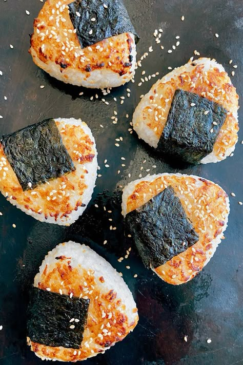 Yaki Onigiri, Onigiri Recipe, Vegan Japanese, Portable Snacks, Japanese Rice, Nyt Cooking, Rice Balls, Sushi Rice, Sushi Rolls