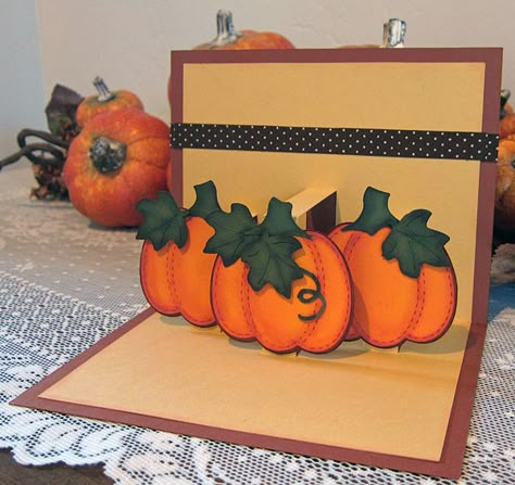 Pop Up Pumpkin Card, Stampin Up Pumpkin Cards, Halloween Pop Up Cards, Fall Cards Handmade, Thanksgiving Cards Handmade, Thanksgiving Gratitude, Gratitude Cards, Autumn Cards, Halloween Cards Handmade