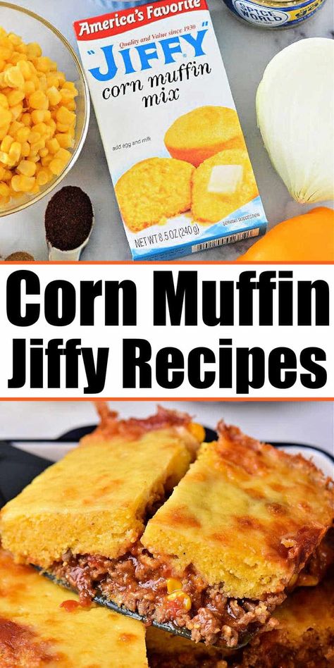 What to make with Jiffy corn muffin mix recipes of all kinds are here. From cornbread to casseroles, salads and breading for chicken. Jiffy Corn Muffin Mix Recipes, Easy Jiffy Cornbread Recipe, Corncakes Recipe, Jiffy Corn Muffin Recipes, Muffin Mix Recipes, Breading For Chicken, Corn Muffin Mix Recipes, Cornbread Breakfast, Jiffy Mix Recipes