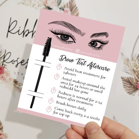 Custom Brow Tint Aftercare Cards and Eyebrow Tint Salon Aftercare Cards10X14cm Eyelash Instructions   Beautician Aftercare Cards - AliExpress 21 Eyebrow Business Cards, Brow Aftercare Card, Brow Tint Aftercare, Brow Aftercare, Esthetician Room Supplies, Aftercare Cards, Eyebrow Tint, Room Supplies, Eyelash Tinting