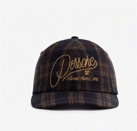 Aime Leon Dore x Porsche 356 Plaid Wool Hat Navy Aime Leon Dore Hat, Aime Leon Dore Yankees Hat, Aime Leon Dore Winter, Aime Leon Dore Branding, Aime Leon Dore Cap, Aime Leon Dore Fall Winter, Plaid Hats, Monogram Hats, Aime Leon Dore