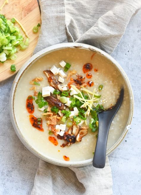 Congee Recipe, Rice Congee, Summer Mediterranean, Hong Kong Airport, Pork Broth, In The Airport, Mediterranean Salad, Quick Cooking, My Summer