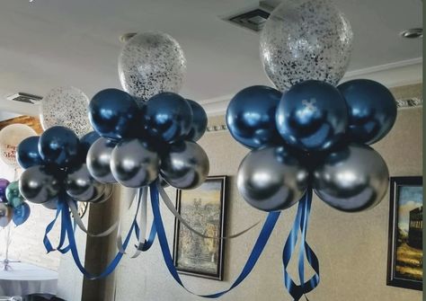 Half Arch Balloon Garland, Birthday Ballon Decorations, Organic Balloon Arch, Single Balloon, Clear Balloons With Confetti, Christening Balloons, Balloons Wall, Half Arch, Balloon Ceiling