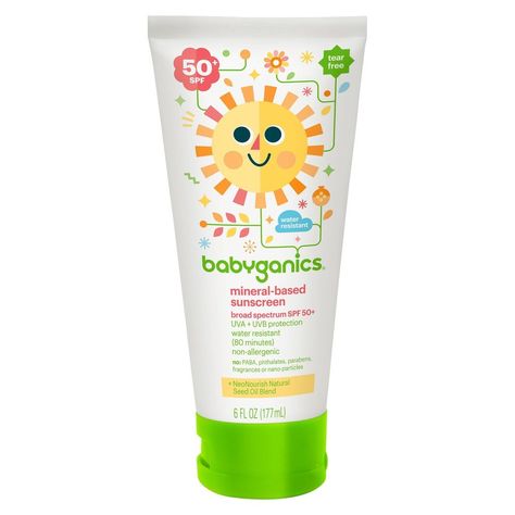 Babyganics Mineral-Based Baby Sunscreen Kids Packaging, Baby Sunscreen, Safe Sunscreen, Sunscreen Stick, Best Sunscreens, Natural Sunscreen, Sunscreen Spf 50, Baby Skin Care, Sunscreen Lotion