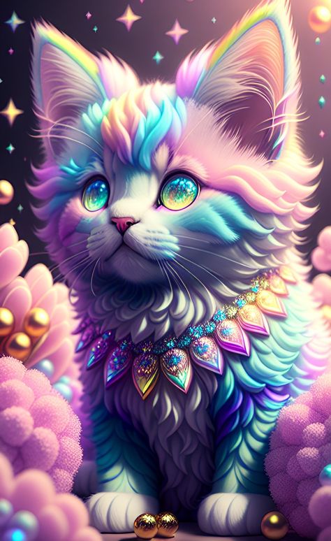 Pastel rainbow kitty, kitten, text generated ai art #digitalart #cats Rainbow Kittens, Wild Animal Wallpaper, Rainbow Cat, Gems Art, Diamond Painting Kits, Art Kits, Cat Colors, Animal Wallpaper, Diy Canvas