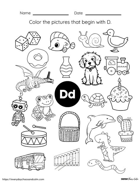 Free Printable Letter D Worksheets Prek Letter D Activities, Letter D Preschool Worksheets, Letter D Worksheets Kindergarten, Letter D Worksheets Preschool, Letter D Activities For Preschool, Letter D Activities, D Worksheet, Kindergarten Classroom Themes, Letter D Worksheet