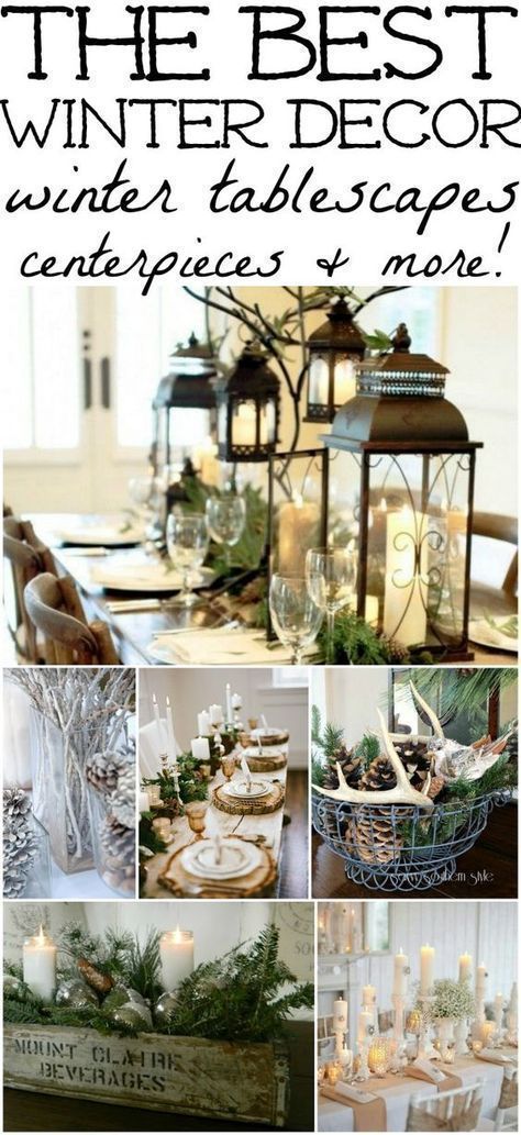 Winter Table Centerpieces, After Christmas Decor, Decor After Christmas, Koti Diy, Winter Tablescapes, Fest Temaer, Tafel Decor, Winter Table, Bedroom Decorating Ideas