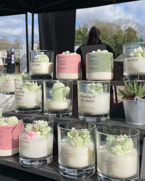 Lovely sunny day at Lymm’s Makers Market ☀️ hope everyone is having a lovely weekend 😊 #market #makersmarket #handmademarket #handpouredcandles #giftideas #shopsmall #supportlocal Garden Candles Ideas, Candle Making Ideas, Decorating With Candles, Homemade Candle Recipes, Candle Garden, Terrarium Candle, Beeswax Candles Diy, Handmade Candles Diy, Weekend Market