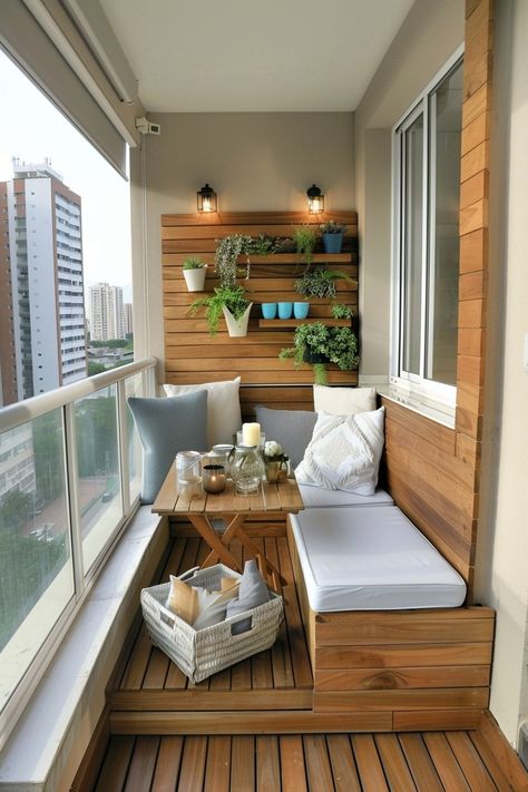 Terasa Ideas Small, Cute Balcony Ideas, Small Terrace Ideas, Bedroom Balcony Ideas, Small Condo Decorating, Seasonal Decor Ideas, Balcon Mic, Small Apartment Balcony, Small Balconies