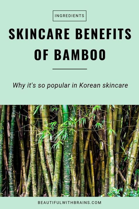 Skincare benefits of bamboo. Click this pin to find out why bamboo is so popular in Korean skincare. #skincare #skincareingredients Bamboo Extract Benefits, Bamboo Benefits, Body Spray Recipe, Moisturizer And Sunscreen, Skincare Habits, Antiaging Skincare, The Best Skin Care Products, Bamboo Extract, Skincare Advice