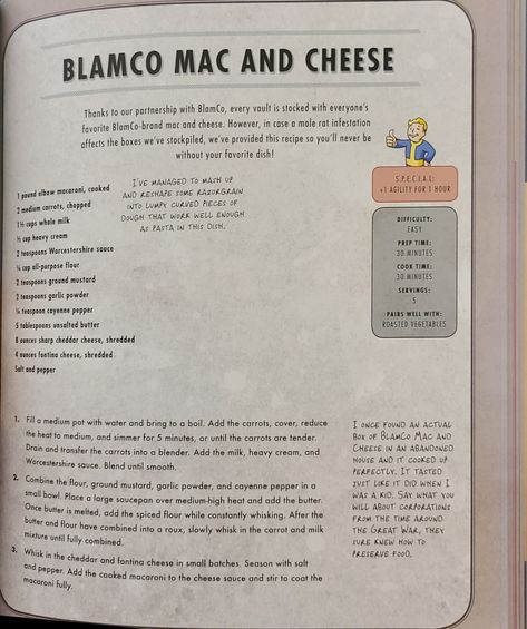 From Fallout:The Vault Dwellers Offical Cookbook By Victoria Rosenthal Fallout Themed Dinner, Fallout 4 Recipes, Fallout Cookbook Recipes, Fallout Themed Party Food, Fallout Food Recipe, Fallout Party Ideas, Fallout Birthday Party Ideas, Fallout Cookbook, Fallout Recipes