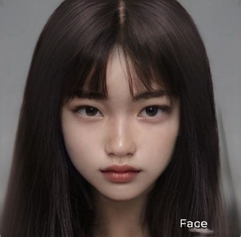 Art Breeder Asian, Artbreeder Girl, Art Breeder, Round Face Makeup, Girls Dress Outfits, Digital Portrait Art, Cute Makeup Looks, Book Clothes, Face Characters