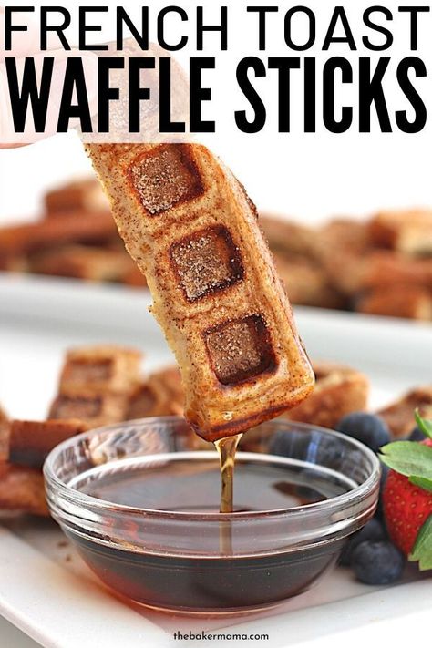 French Toast Waffle Sticks are one magical breakfast creation. French Toast Waffle Sticks are a great pairing of two classic breakfast items. Dippable and oh so tasty. #breakfast #frenchtoast #waffles #sticks #kidfriendly #easy #makeahead #cinnamon #syrup Waffle Sticks Recipe, Waffle Sticks, French Toast Waffles, French Toast Roll Ups, Delicious French Toast, French Toast Sticks, Classic Breakfast, Delicious Breakfast Recipes, Breakfast Items