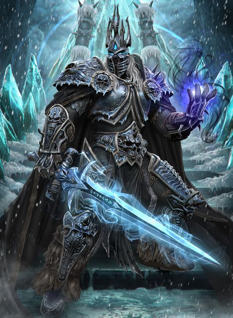 Arthas Menethil, The Lich King, The Lich, Photo Manga, Warcraft Characters, Lich King, Warcraft Art, Heroes Of The Storm, Heroic Fantasy