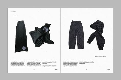 Archive Page of COMME des GARÇONS and Issey Miyake 2 on Behance Issey Miyake Campaign, Issey Miyake Archive, Fashion Book Design, Archival Fashion, Commes Des Garcons, Sketchbook Layout, 잡지 레이아웃, Magazine Pages, Ad Ideas