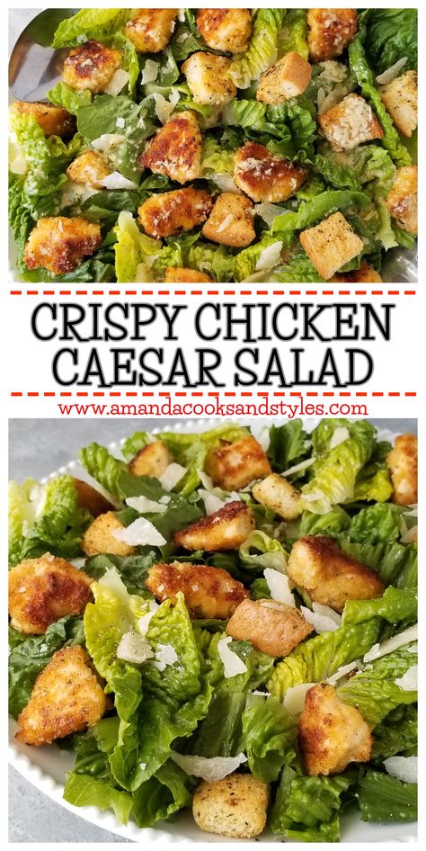 American Potato Salad, Chicken Caesar Salad Recipe, Lettuce Recipes, Shaved Parmesan, Seared Chicken, Pan Seared Chicken, Summertime Recipes, Chicken Caesar, Chicken Caesar Salad