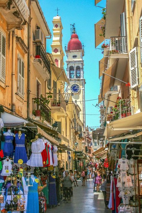 Streets of the old town Corfu, Greece Corfu Old Town, Greece Cruise, Greece Pictures, Corfu Town, Corfu Island, Greek Isles, Corfu Greece, Greece Islands, Visiting Greece