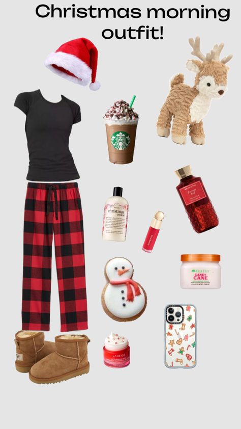 #christmas #aesthetic #outfit #outfitinspo #preppy #cute #skincare #merrychristmas Christmas Aesthetic Outfit, Christmas Morning Outfit, Aesthetic Christmas Outfits, Preppy Christmas Outfit, Cute Skincare, Cozy Christmas Outfit, Morning Outfit, Christmas Party Activities, Xmas Pjs