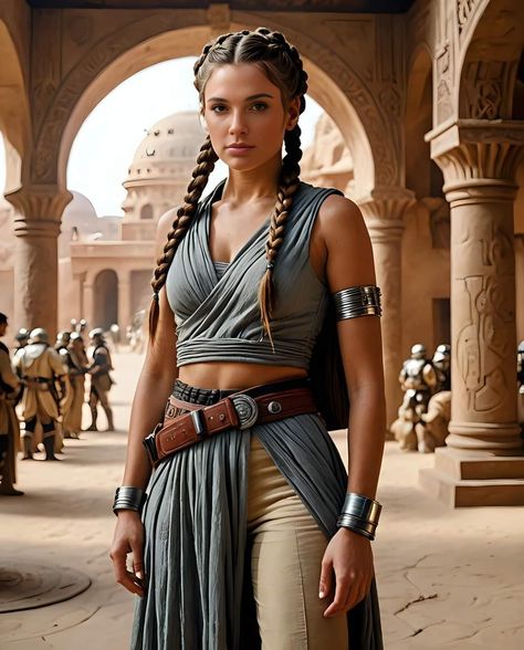 Jedi Knight Outfit, Woman Jedi Costume, Jedi Halloween Costume Women, Jedi Dress, Star Wars Jedi Outfits Women, Star Wars Female Characters, Jedi Costume Female, Star Wars Fashion Aesthetic, Jedi Outfit Female