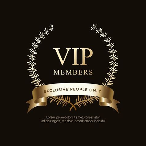 Luxury vip labels and golden badge objects Vip Logo, Business Vector Illustration, Gift Card Template, Vip Card, Cute Couple Drawings, Journal Kit, Couple Drawings, Card Template, Sticker Design