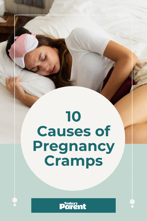 pregnnat women lying on her side in pain dealing with pregnancy cramps 12 Weeks Pregnant, Stomach Cramps, 1st Trimester, All About Pregnancy, Period Cramps, What To Watch, Pregnancy Health, First Trimester, Pregnancy Week By Week