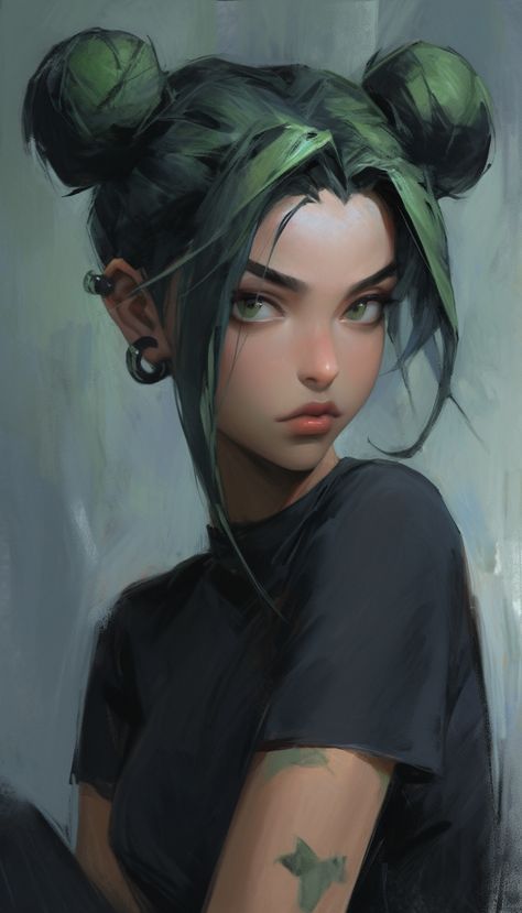 Link Concept Art, How To Paint Hair, Digital Art Hair, Digital Art Portrait, Digital Art Character, Anime Portrait, Girl Character, Modern Portraits, Digital Portrait Art