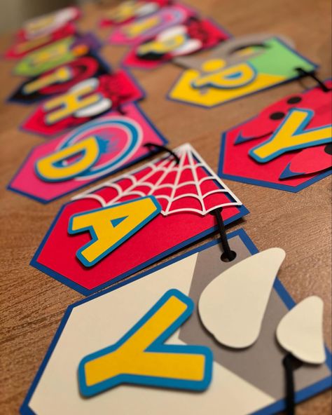 Spidey And His Amazing Friends Birthday Deco, Spidey And His Amazing Friends Birthday, Spidey Birthday Party, Spiderman Party Ideas, Spidey Party, Heroes Party, Spidey Birthday, Custom Birthday Banners, Spidey And His Amazing Friends