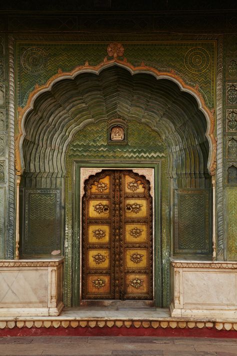 Bamboo Door, Mughal Art, Door Art, Plane Ticket, Ethnic Chic, Green Door, Indian Architecture, Wall Papers, Conde Nast Traveler