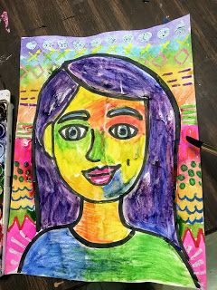 Elements of the Art Room: Colorful 5th grade Self Portraits Square One Art, Color Art Lessons, Self Portrait Drawing, Self Portrait Art, Cassie Stephens, 4th Grade Art, 5th Grade Art, Self Portraits, Art Curriculum