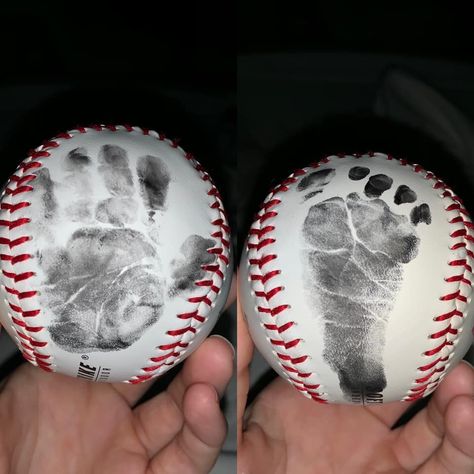 Newborn Footprint Baseball, Baseball Baby Room, Baby Boy Nursery Baseball Theme, Half Way To First Baseball, First Birthday Baseball Pictures, Baseball 1st Birthday Party Boys, 1st Birthday Boy Baseball Theme, Half Way To First Birthday Baseball, First Birthday Boy Baseball Theme