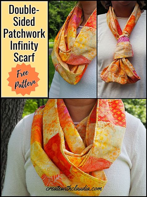 Fabric Craft Archives - Create with Claudia Quilted Scarf Pattern, Winter Scarf Ideas, Flannel Scarf Diy, Free Scarf Patterns, Sew A Scarf, Fleece Scarf Pattern, Diy Scarves, Scarf Sewing, Scarf Free Pattern