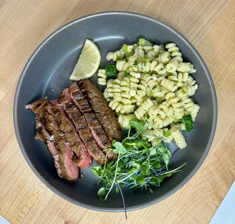 Lemon Herb Grilled Steak & Pasta Salad | Provecho Steak Pasta Salad, Steak And Pasta, Steak Pasta, Quick Healthy Dinner, Lemon Herb, Grilled Steak, More Recipes, Honey Lemon, Quick Healthy