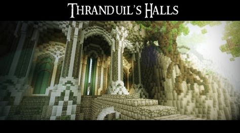 The Hobbit - Thranduil's Halls, Mirkwood Minecraft Project - world save Minecraft Middle Earth, The Hobbit Thranduil, Dwarven City, Elven City, The Dwarves, Lotr Elves, Star Wars Planets, Cave System, Magic Land