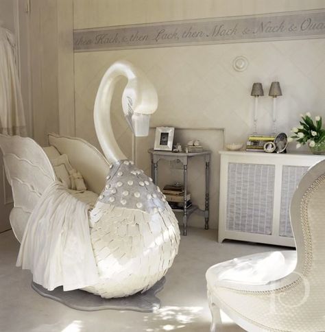 Swan Bassinet Luxury Baby Crib, Baby Room Design, Luxury Baby, White Swan, Baby Bedroom, Baby Furniture, Dream Rooms, Baby Decor