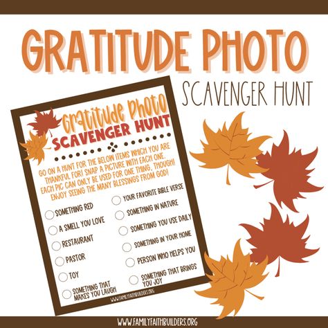 10 Gratitude Activities for Kids - Family Faith Builders Gratitude Activities For Kids, Cut Out Pictures, Gratitude Activities, Giving Thanks To God, Photo Scavenger Hunt, Kids Cuts, Thank You Postcards, Thanksgiving Activities, Kids Journal