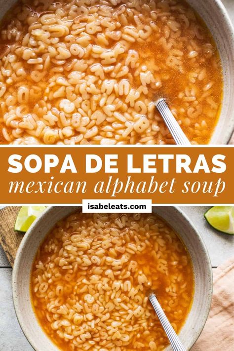 Sopa Mexican Soup, Healthy Alphabet Soup, Easy Sopita Recipe, Sopas Mexican, Alphabet Soup Recipe, How To Make Mexican Sopas, Sopita Recipe Mexican, Mexican Alphabet Soup, Mexican Star Soup