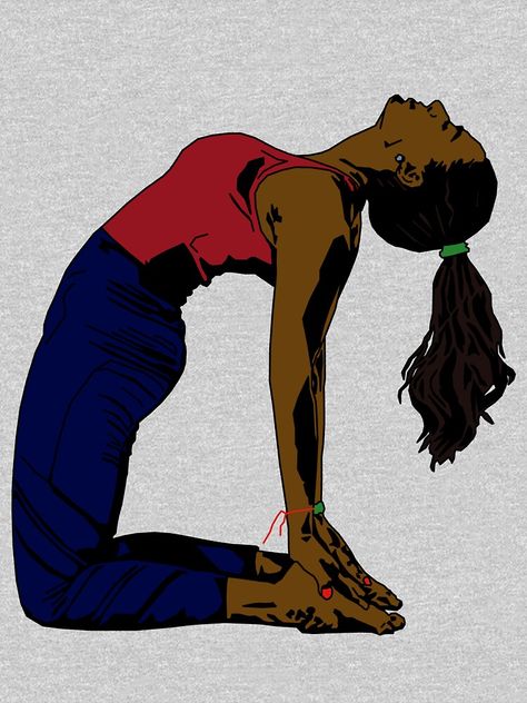 "Ustrasana Yoga Pose 4" T-shirt by BearMa | Redbubble Ustrasana Pose, Woman Doing Yoga, Drawing Of A Woman, Camel Pose, Sticker Graphic, Graphic Drawing, Modeling Poses, Iyengar Yoga, Pose Yoga