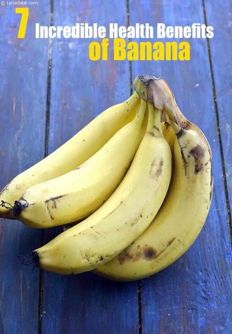 Banana Benefits,7 Incredible Banana Health Benefits | TarlaDalal.com Chicken Recipes Macro Friendly, 0 Carb Meals, Easy Diet Meal Plan, Carb Friendly Recipes, Unripe Banana, Banana Health Benefits, Rashid Khan, Banana Peels, High Potassium