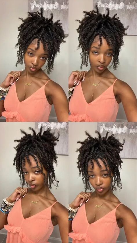 Styling 2 Strand Twists, Mini Twists Natural Hairstyles, Mini Twist Locs, 90s Twist Hairstyles, Mini Natural Twist, Twists On Relaxed Hair, Box Braids Without Extensions, Natural Hair Parting, Hairstyles For Mini Twists