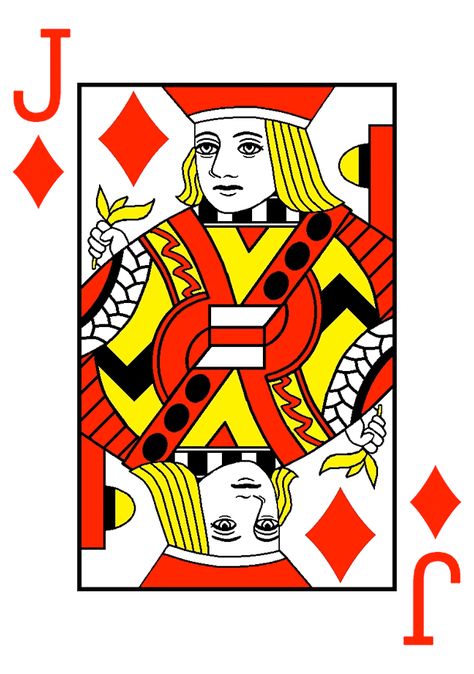 Jack Of Diamonds, Playing Card Crafts, Jack Of Spades, Court Cards, Diamond Tattoos, Card Tattoo, Card Crafts, Playing Card, The Deck