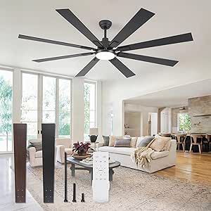 Large Ceiling Fan, Ceiling Fans With Lights, Fans With Lights, Large Ceiling Fans, Dc Motor, Ceiling Fans, Ceiling Fan, Remote Control, Ceiling