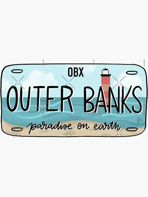 Outer Banks Watercolor, Outer Banks Stickers Printable, Outer Banks Decoration, Outer Banks Phone Theme, Outer Banks Bookmark, Outer Banks Art Ideas, Outer Banks Desenho, Dessin Outer Banks, Outer Banks Painting Ideas