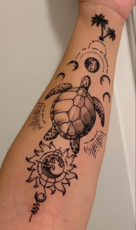 Tree Geometric Tattoo, Tree Geometric, Rip Tattoos For Mom, Best Tattoo Ideas For Men, Sea Turtle Tattoo, Turtle Tattoo Designs, Men Tattoos Arm Sleeve, Sharpie Tattoos, Tattoo Parlor