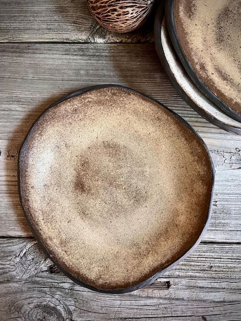 Ceramic Plate, Handmade Plate, Rustic Plate, Housewarming Plates, Handmade Ceramic Plate, Housewarming Gift, Irregular Shape Plates - Etsy Rustic Plate, Plates Handmade, Handmade Ceramics Plates, Gathering Table, Rustic Plates, Rustic Pottery, Handmade Plates, Ceramic Flower Pots, Organic Forms