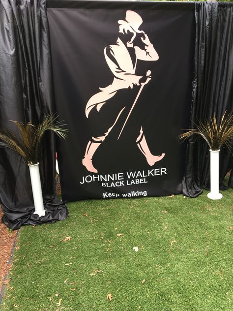 Johnnie Walker step and repeat banner Johnnie Walker Birthday, Modelling Ideas, Photo Station, Johnnie Walker Black Label, Johnny Walker, Johnnie Walker Black, Tracing Numbers, Step And Repeat, Keep Walking